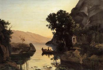 Jean-Baptiste-Camille Corot : View at Riva, Italian Tyrol